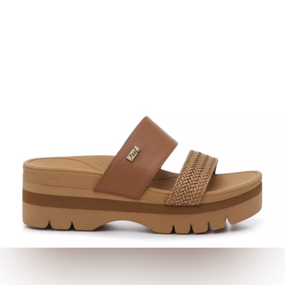 Reef banded horizon Tan Platform Sandals - Picture 2 of 11